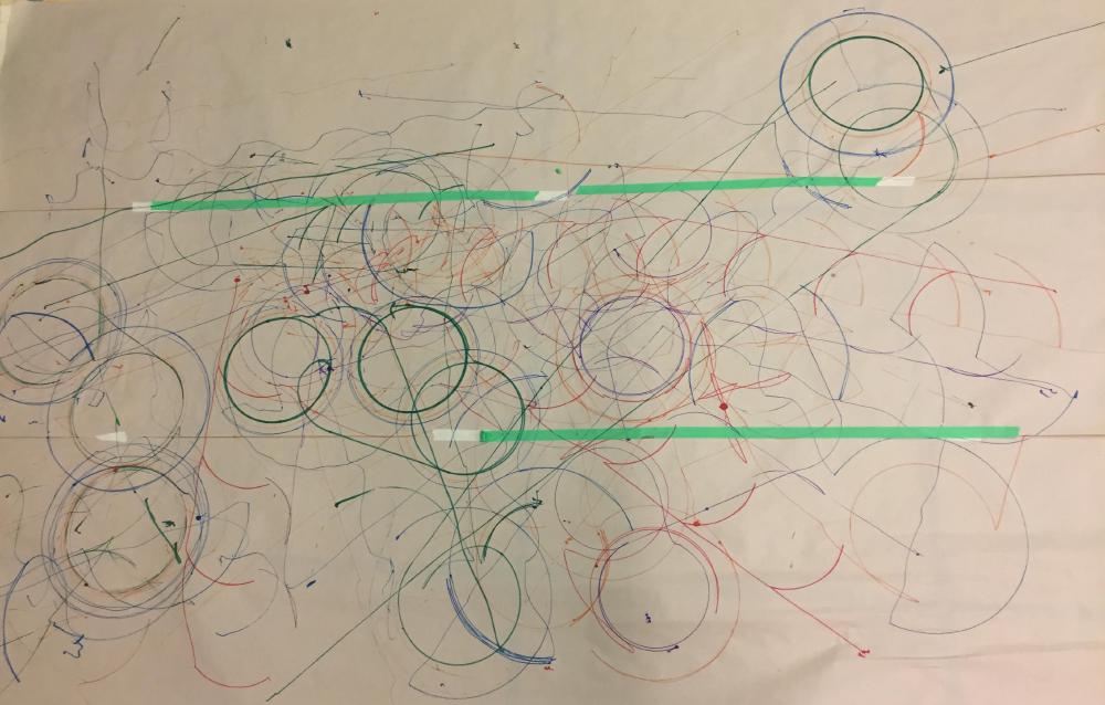 An artwork reflecting the sequences campers built using the C2LC prototype