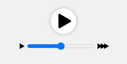 Program speed control showing a play button and slider